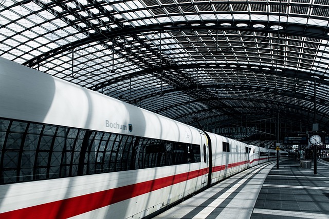 city transit platform train arriving